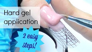 Hard gel application on forms for beginners [upl. by Elrak685]