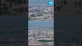 Vijayawada Floods Drone Visulas  AP Rains Budameru Vagu Floods  SakshiTV [upl. by Blanding]