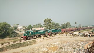 Oil Tankers special Goods TrainPassing From Sanawan With Gmcu 15 4909 4902 Locomotive [upl. by Putnem9]