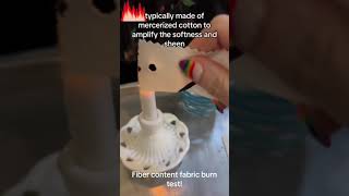 Sateen Cotton Fabric The Truth Behind the Burn Test🔥🔥🔥 [upl. by Sivatco]