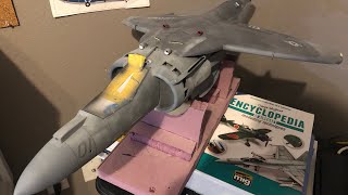 HobbyBoss 118 AV8B Harrier Build Part 7 Paintn [upl. by Jilleen388]