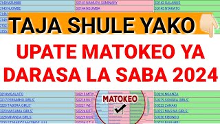 TAJA SHULE YAKO UTUMIWE MATOKEO YA DARASA LA SABA 2024 BOFYA HII LINK KUTAZAMA MATOKEO [upl. by Corby]