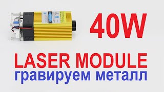 Лазерный модуль 40W гравируем металл [upl. by Trista]