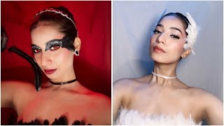 Black Swan🦢🤍✨🖤 movie explanation with makeup tutorial 🤍 [upl. by Dietsche648]