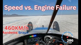 Engine Trouble at 286 MPH Bonneville World Finals 2024  Aardema Braun V12 [upl. by Marj]