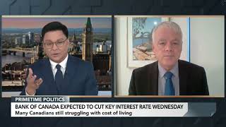 Prime Time Politics  Bank of Canada to lower its key interest rate economists project Oct 22 2024 [upl. by Namlas]