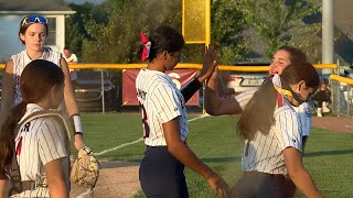 Austintown 12U softball wins state tournament opener [upl. by Sasnak956]