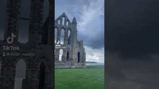 Whitby Abbey Castle over looking the cliff side to the sea travel adventure sea england castle [upl. by Hayikat842]