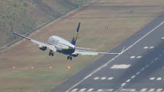 WOW RYANAIR Crosswind Landing at Madeira [upl. by Madelon]