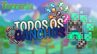 TODOS OS GANCHOS DO TERRARIA 13 MOBILE [upl. by Annoda]