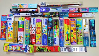 unboxing collection of pencils doms pencil apsara pencil flair pencil different types of pencils [upl. by Ahsitaf967]