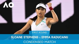 Sloane Stephens v Emma Raducanu Condensed Match 1R  Australian Open 2022 [upl. by Press]