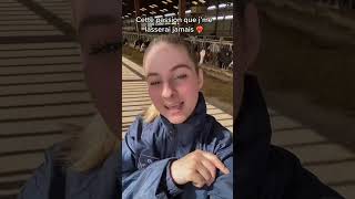 LAURENE JEUNE AGRICULTRICE DANS UN ELEVAGE DE VACHE LAITIERE  agricultrice farming [upl. by Sara]