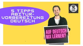 DeutschAbitur 2024 5 Tipps für die Abiturvorbereitung [upl. by Orvas]