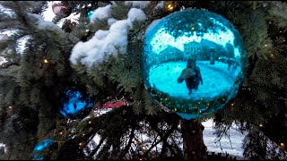 Visiting Bratislava Christmas Market in the Snow [upl. by Hsak]