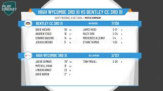 High Wycombe 3rd XI v Bentley CC 3rd XI [upl. by Yendroc865]