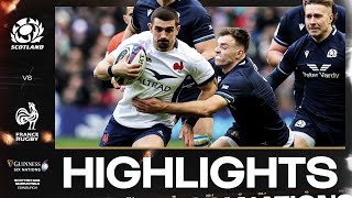 HIGHLIGHTS  🏴󠁧󠁢󠁳󠁣󠁴󠁿 SCOTLAND V FRANCE 🇫🇷  2024 GUINNESS MENS SIX NATIONS RUGBY [upl. by Nahij]