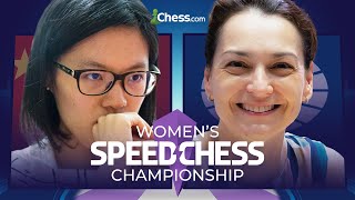 Hou Yifan vs Kosteniuk WORLD CHAMPIONS Face Off In WSCC QF  ft Shahade amp Tsatsalashvili [upl. by Ahsiakal]