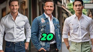 20 prendas para combinar con CAMISA BLANCA combinaciones para hombre [upl. by Atsylac744]