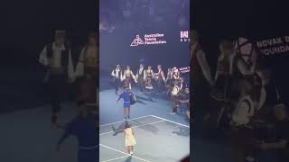 Djokovic dances his way onto court [upl. by Ane37]