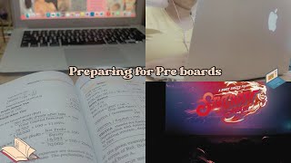 STUDY VLOG 🎧🧋 Preparing for class 12 pre boards 👩‍💻 Watching Singham Again 🎬 [upl. by Jem]