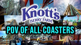 Knotts Berry Farm All Roller Coasters POV Compilation in 4K [upl. by Savvas232]