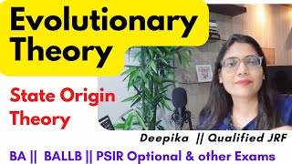 Evolutionary Theory of State Origin  Theories of State Origin  Deepika [upl. by Ocramed]