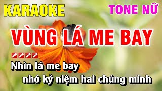 Karaoke Vùng Lá Me Bay Tone Nữ Nhạc Sống Phối Mới  Nguyễn Linh [upl. by Frulla]