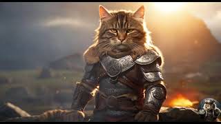 Viking cats  AI AnimationValhalla Calling Viking song [upl. by Parnas]