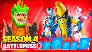 NEW Season 4 BATTLE PASS in Fortnite [upl. by Ozzy]