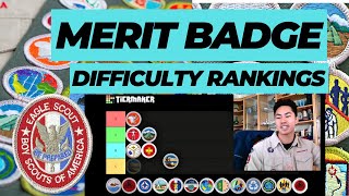 All EagleRequired Merit Badge Difficulty Rankings in 2023  TierList [upl. by Amadus247]