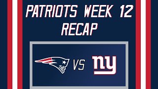 Patriots Week 12 Recap [upl. by Eirallam]