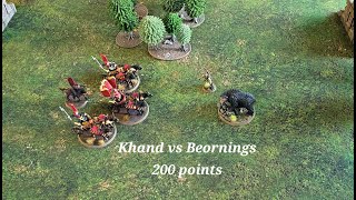 MESBG battle report Khand vs the Beornings 200 points [upl. by Ahseim]