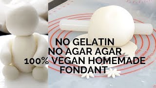 No Gelatin No Agar Agar Vegan Fondant  Homemade Fondant  Easy Fondant Recipe [upl. by Dilaw]