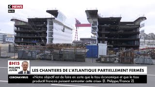 Coronavirus  les chantiers de l’Atlantique partiellement fermés [upl. by Asiela438]