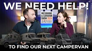 Help us choose our next campervan  NEC Motorhome Show 2024 [upl. by Mich]