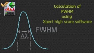 calculate fwhm from xrd data by using xpert highscore software [upl. by Pickard986]