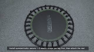 Installation VideoONETWOFIT Folding Fitness Trampoline OT059001 [upl. by Eyllib]