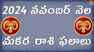 Makara Rasi Phalalu November 2024  Capricorn Horoscope  Telugu Astrology  Jai Media [upl. by Atniuq]