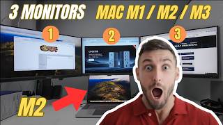 How to connect a MacBook to two monitors or more for M1 M2 and M3 chips [upl. by Ardien485]