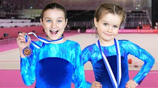 SISTERS GYMNASTICS COMPETITION DAY  Family Fizz [upl. by Ardella]