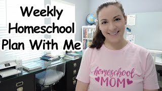 Weekly Homeschool Plan With Me Homeschool Routine and Week Organization  Plum Paper Planner [upl. by Tennek]