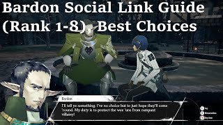 Bardon Social Link Guide Rank 18 Best Choices  Metaphor ReFantazio [upl. by Anihta]