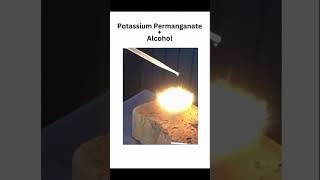 Potasium permanganate with alcohol viralvideo experiment scienceexpriment [upl. by De]