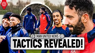 Amorims First Training Session Shows Player Roles  Man United News [upl. by Leunad]