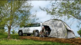 Evening Wind Forest Farm  Fieldoor Car Side Tent [upl. by Acimot]