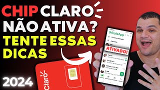 COMO CADASTRAR O CHIP DA CLARO QUE NÃO ATIVA SMS DA CLARO NÃO CHEGA NO CELULAR  RESOLVA 2024 [upl. by Reyam]