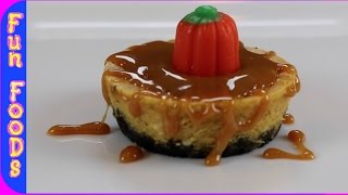 Caramel Pumpkin Cheesecake Minis  with Cooking and Crafting [upl. by Bordie]