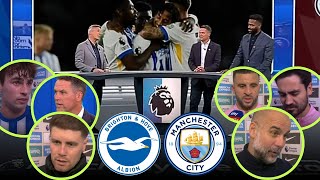 Brighton 21 Man City Post Match Analysis  ORiley Guardiola Hurzeler Walker Gundogan Reactions [upl. by Nnad]