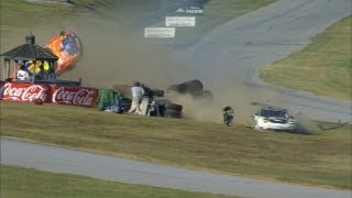 Porsche Goes Airborne  BIG CRASH  VIR  ALMS  Tequila Patron  ESPN  Sports Cars  Racing [upl. by Timmi]